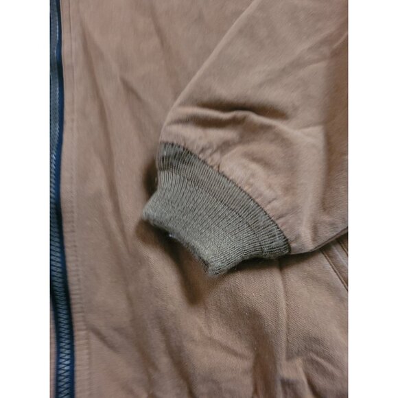 LL Bean Barn Jacket Chore Coat Canvas Wmn L Brown Full Zip USA Made - Picture 6 of 16